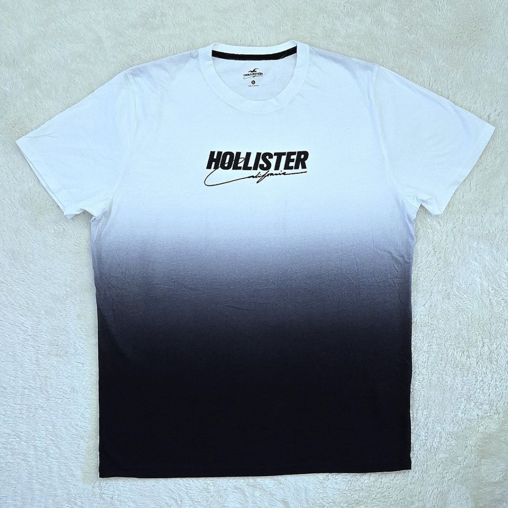 Hollister Gradient Dip Dye Logo Tee👕 - NWOT